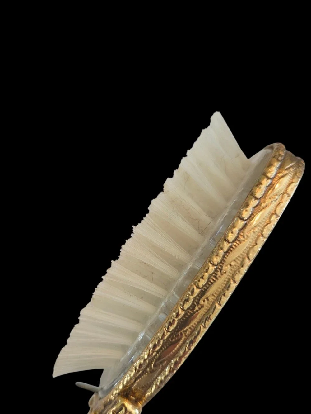 Vintage Stylebuilt Gold Plate Vanity Set Hollywood Regency Mirror & Hairbrush